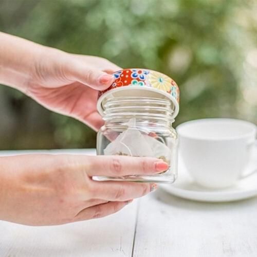 選べる13種】九谷焼×ガラスキャニスター225｜百番屋オンラインショップ