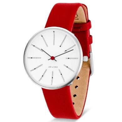 ARNE JACOBSEN レザーベルト時計 バンカーズ