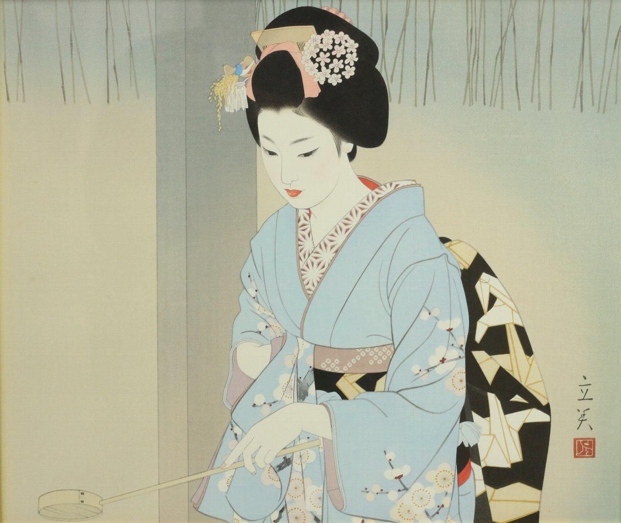 先笄の彩り』油彩肉筆画