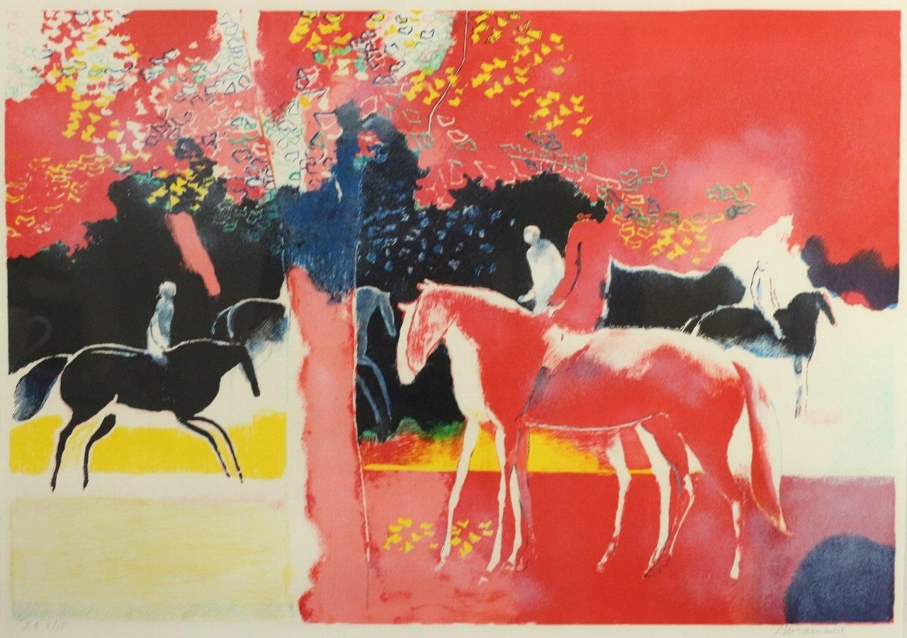 ポールギヤマン 森の赤い馬 ポール・ギヤマン（ポール・ギアマン