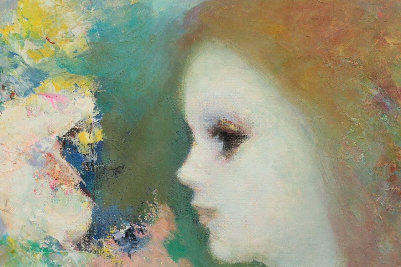 油彩 小野武司「少女 F6」商品番号07033101- 絵のある暮らし・絵になる