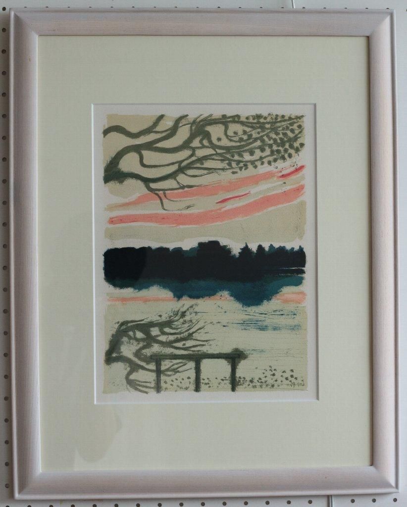 リトグラフ版画 アンドレ・ブラジリエ 「L' ETANG」 商品番号706- 絵の