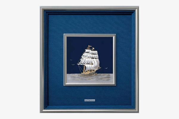 純銀 額 帆船 8号 - TAKEHIKO - 武比古 - 日本の伝統工芸・関工芸株式会社