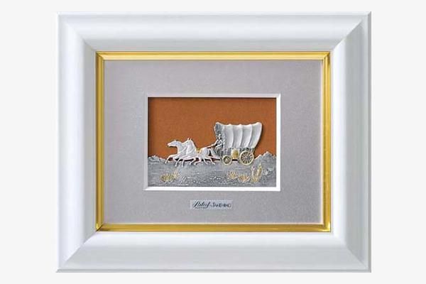 純銀卓上額 幌馬車 1号白 - TAKEHIKO - 武比古 - 日本の伝統工芸・関