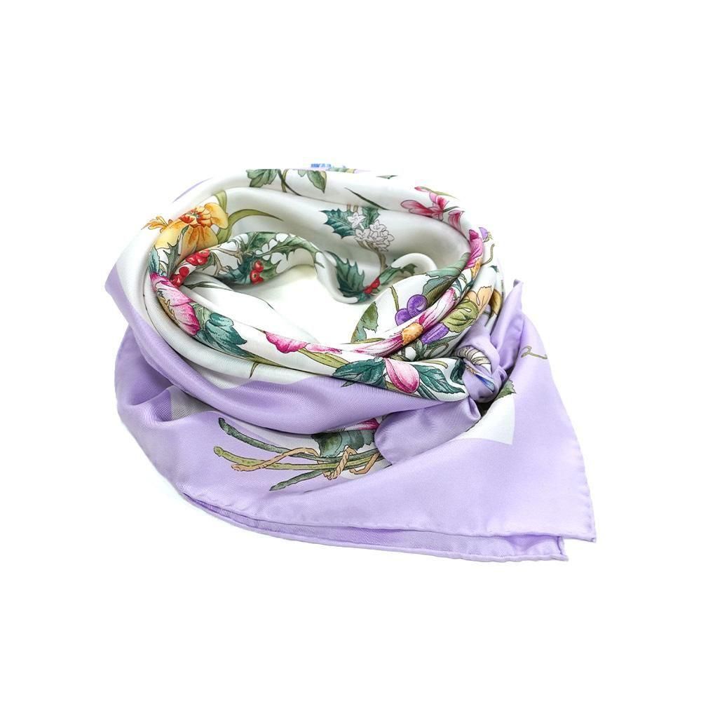 四季のツリー花(CFE-224) - 伝統横濱スカーフMarca(マルカ)公式