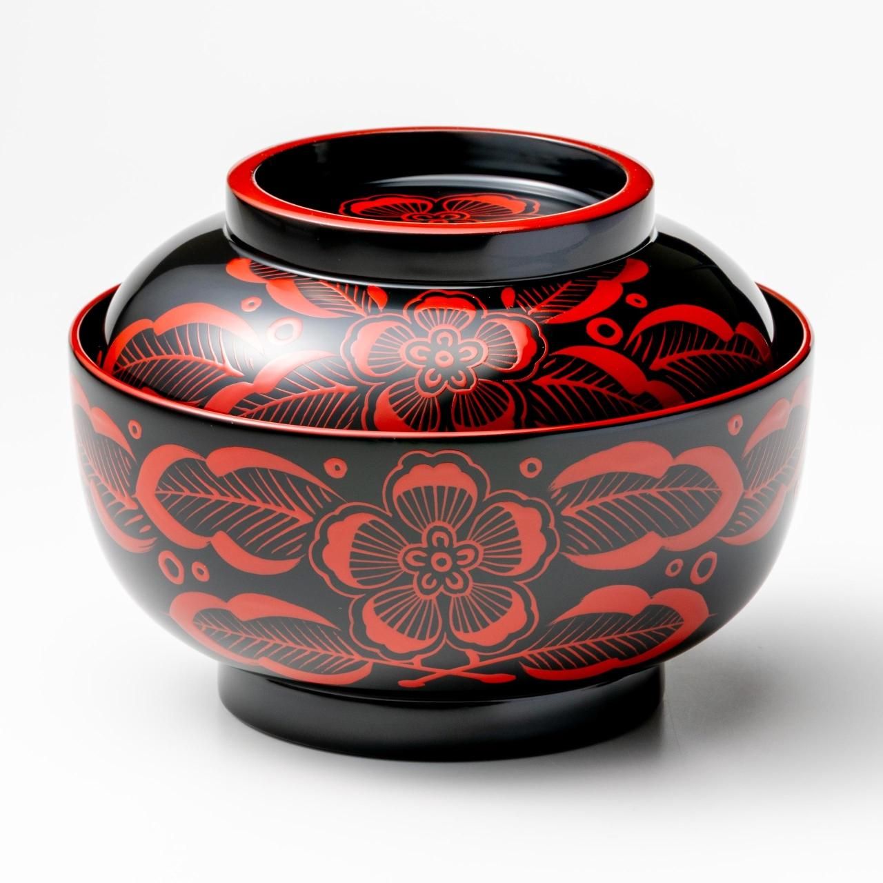 椿皿 5寸 赤 5枚 - 秀衡塗工房 丸三漆器 オンラインストア