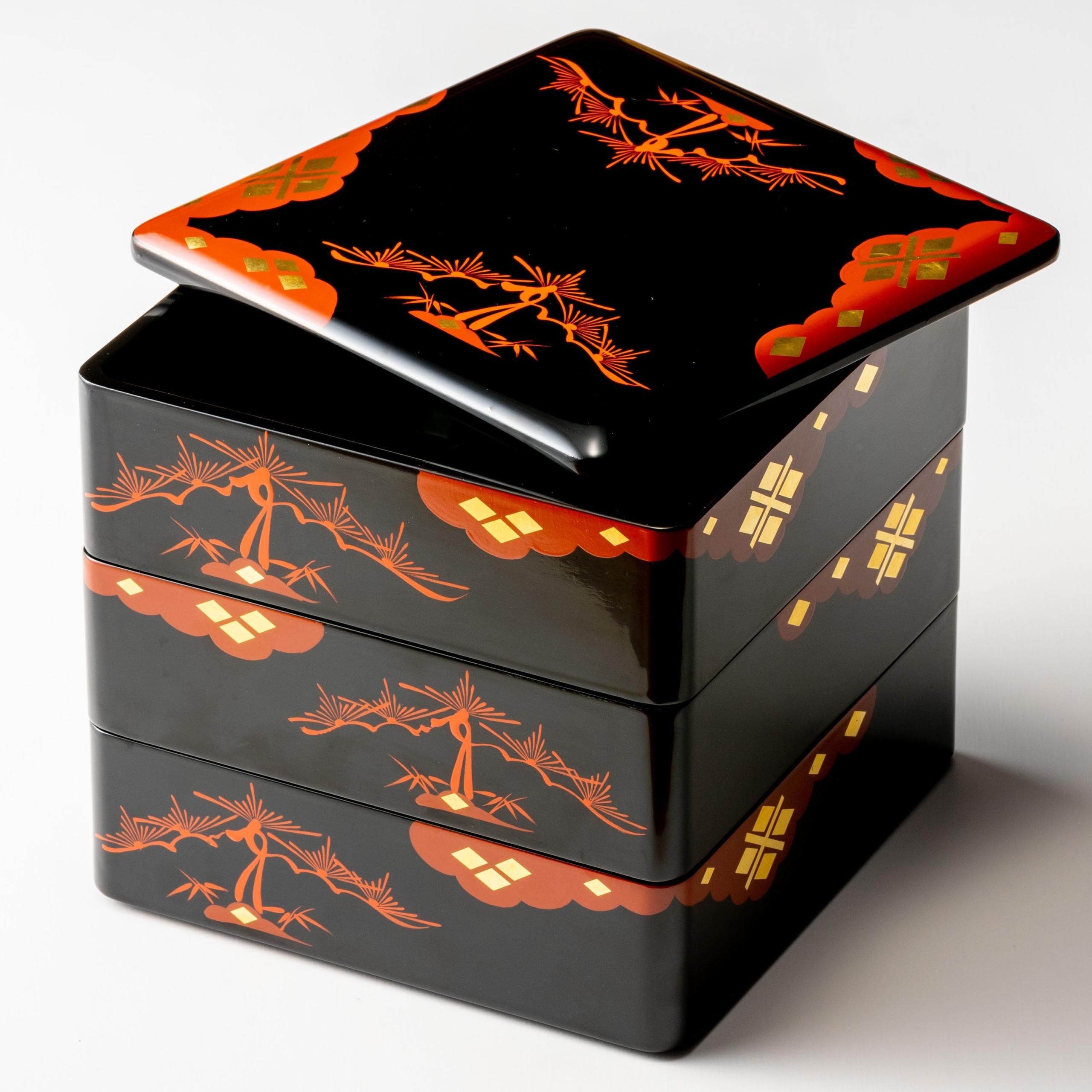 重箱 松 6.5寸 - 秀衡塗工房 丸三漆器 オンラインストア