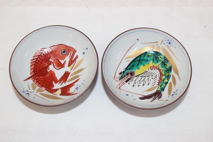 中国1980年代中国景徳鎮製漢詩山水文盤飾皿4枚時代箱BR5731B