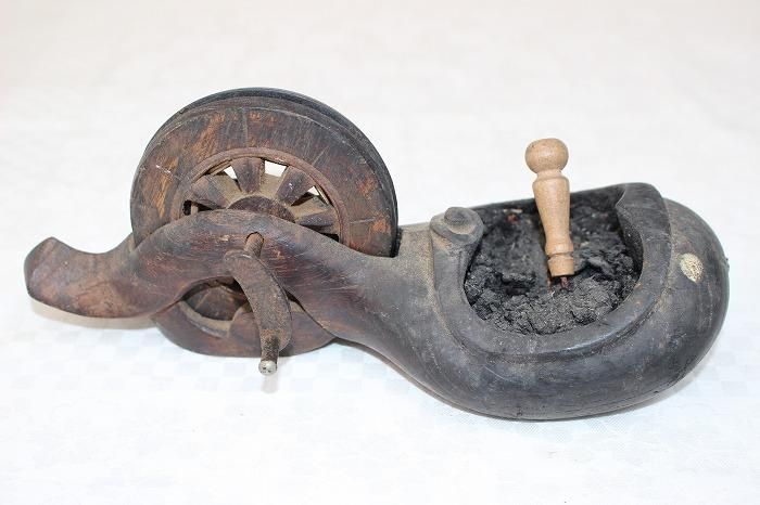 H-431古い墨壺(大工さん使様)欅造 - 石川県金沢の骨董品のお店