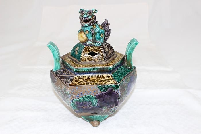 時代物 九谷焼 香炉 アンティーク 早い者勝ち 時代物 九谷焼 香炉