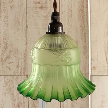 アンティーク雑貨｜ペンダントライト｜ランプシェード｜フリル
