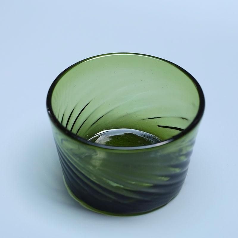 未使用品 ケニッヒ 切子 鉢 ドイツ製 KONIG グリーン クリスタルガラス