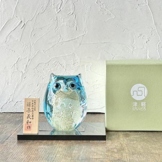 津軽びいどろ|親ふくろう置物 - 美濃焼とやちむんと雑貨｜蔵ショップ