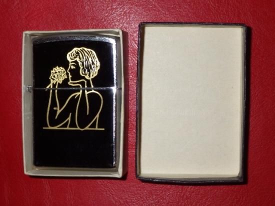 30'S☆騙し絵☆オイルライター☆ビンテージ☆トリックアート☆セクシー