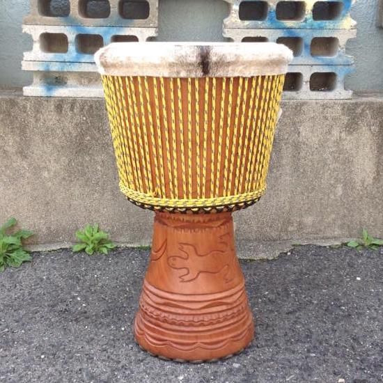 ②ジャンベ 民族楽器 太鼓 打楽器 1144 ジャンク ジャンベ セセ 3本