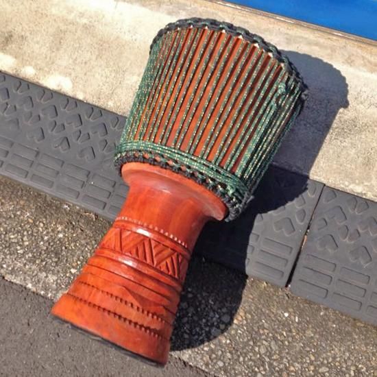 アフリカ 民族 打楽器 大型 ジャンベ 高さ63cm 打面32cm アフリカ 民族