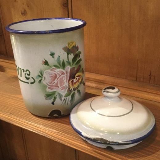 フランスJAPY社1930～'40年代ホーロー「ローズ＆パンジー