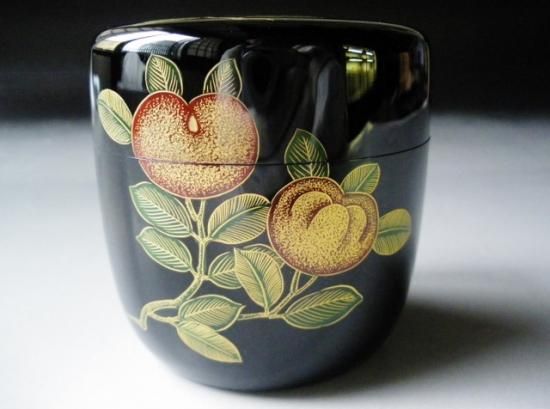 花たちばな 沈金大棗 (共箱)松井芳子 - 茶道具販売 栗林園