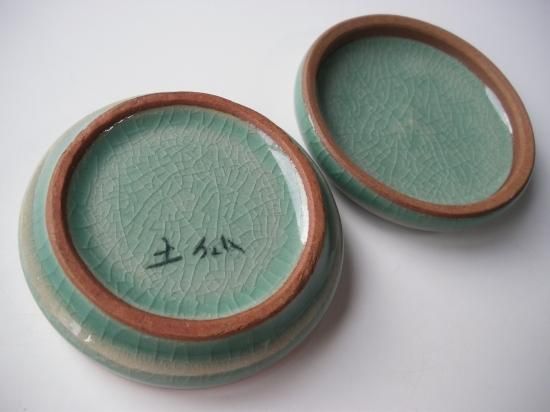 高麗青磁香合 (共箱)天馬窯 土仙 - 茶道具販売 栗林園