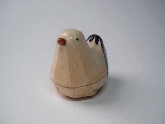 今戸焼 都鳥香合 (共箱)五代 白井靖二郎 - 茶道具販売 栗林園