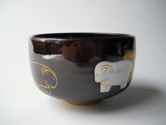 N251香合『膳所焼』『陽炎園造』『久田宗也尋牛斎箱書』『兎香合』共箱