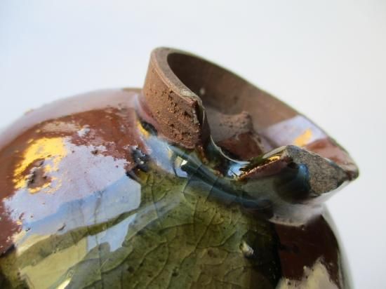 淡々斎書付膳所焼茶碗 銘 木枯 (共箱)陽炎園 岩崎信定 - 茶道具販売 栗林園