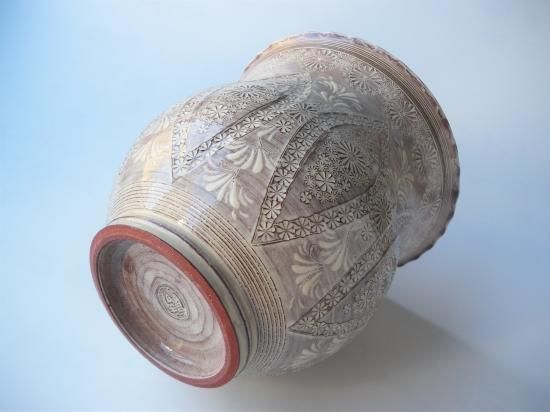 紫三島水指 (共箱)森里陶楽 - 茶道具販売 栗林園