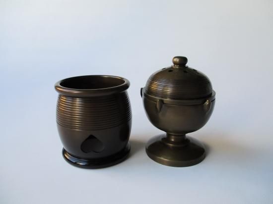 唐銅 建水 一ノ瀬宗辰 淡々斎好 口糸目建水 共箱 茶道具 【k3578】 唐