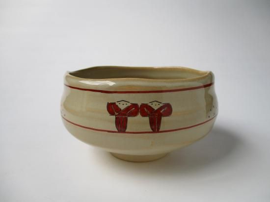 大塩昭山の奈良絵平茶碗 大塩昭山の奈良絵平茶碗 大塩昭山の奈良絵平