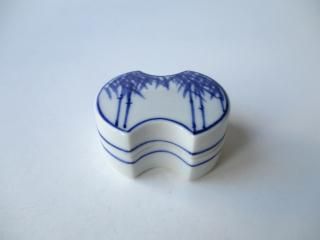 c390香合 福良雀 不志名焼 8代土屋雲善 木箱 茶道具