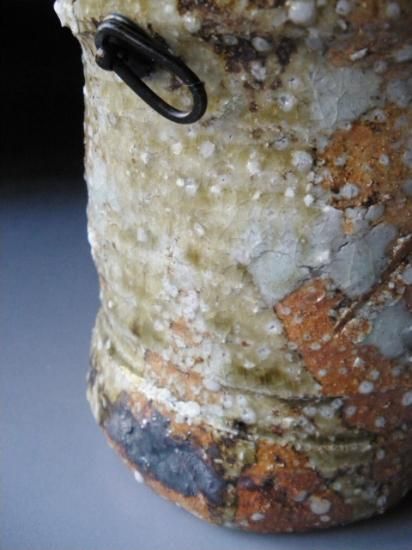 万古焼 信楽旅枕花入 (共箱) 松古窯 佐久間勝山 - 茶道具販売 栗林園