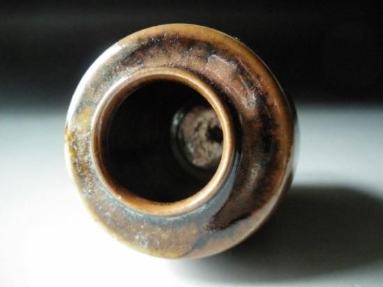 膳所焼 肩衝茶入 (共箱)陽炎園 岩崎新定 - 茶道具販売 栗林園