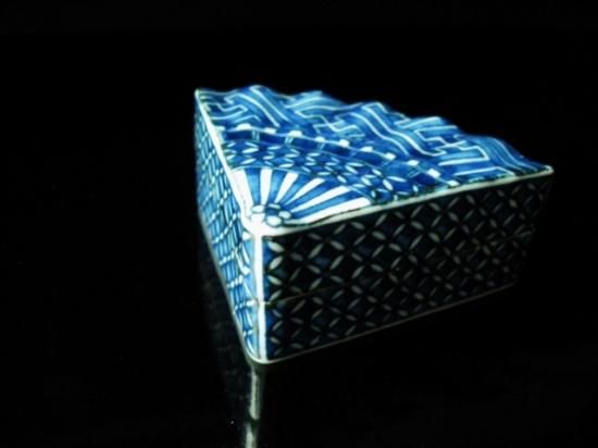 染付 景徳鎮 印盒 印合 香盒 香合 墨盒 蓋盒 粉盒