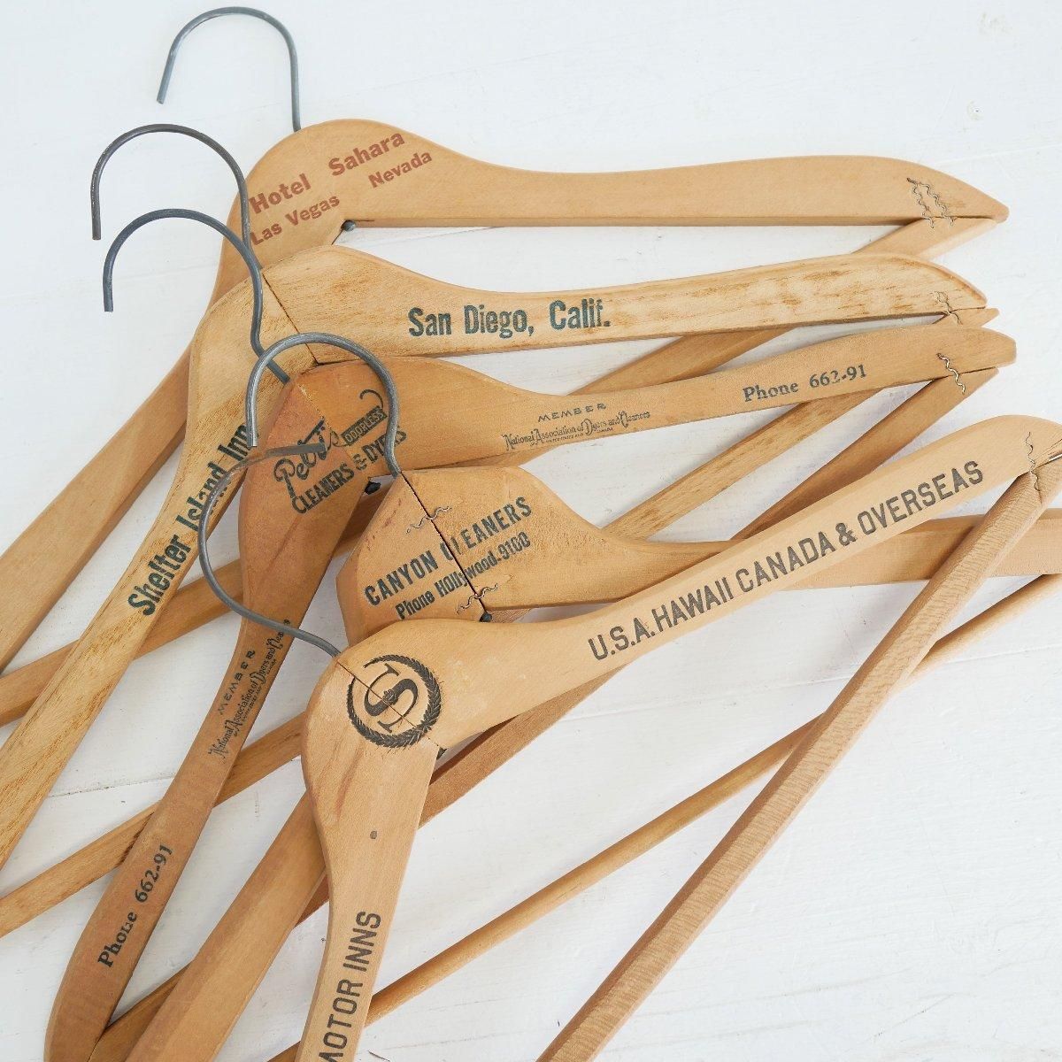 ビンテージ ウッド ハンガー 木製 アメリカ アンティーク 5本セット