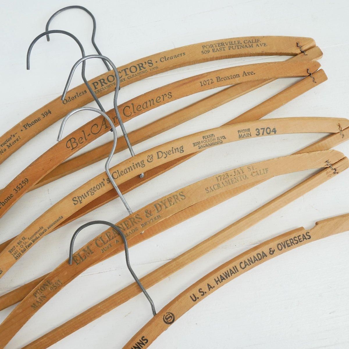 ビンテージ ウッド ハンガー 木製 アメリカ アンティーク 5本セット