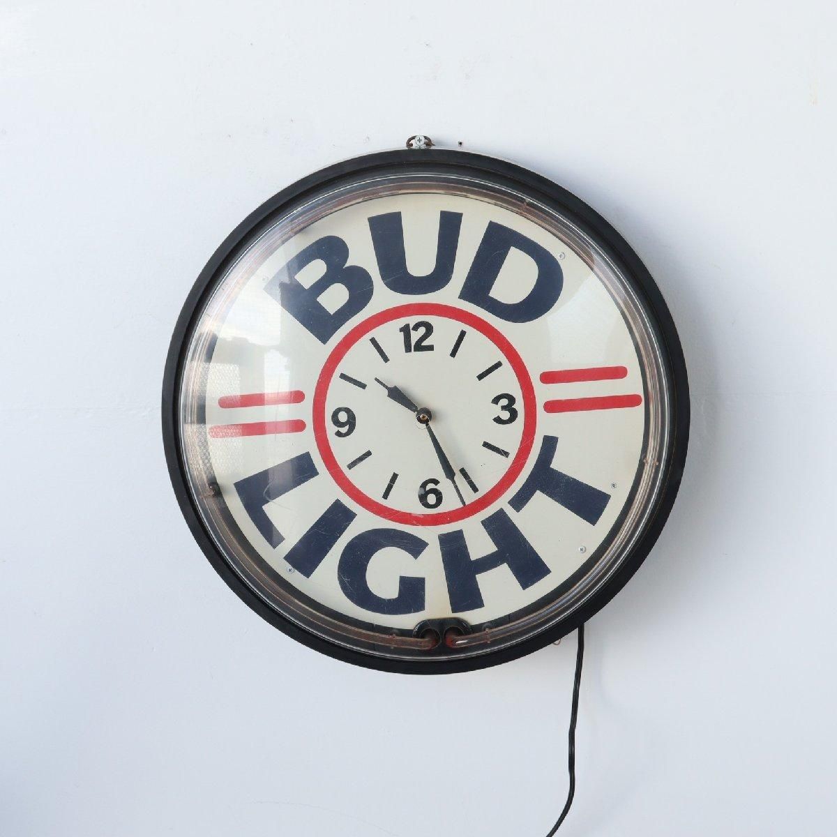 81年 バドワイザー ライトアップ 看板 時計 クロック バーランプ