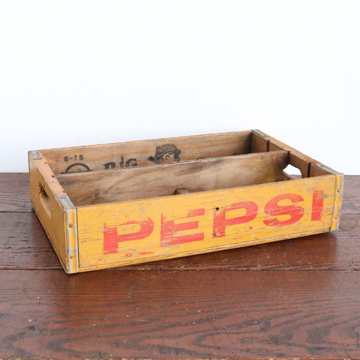 70s PEPSI ヴィンテージ 木箱 アメリカ ウッドボックス ペプシ 運搬箱