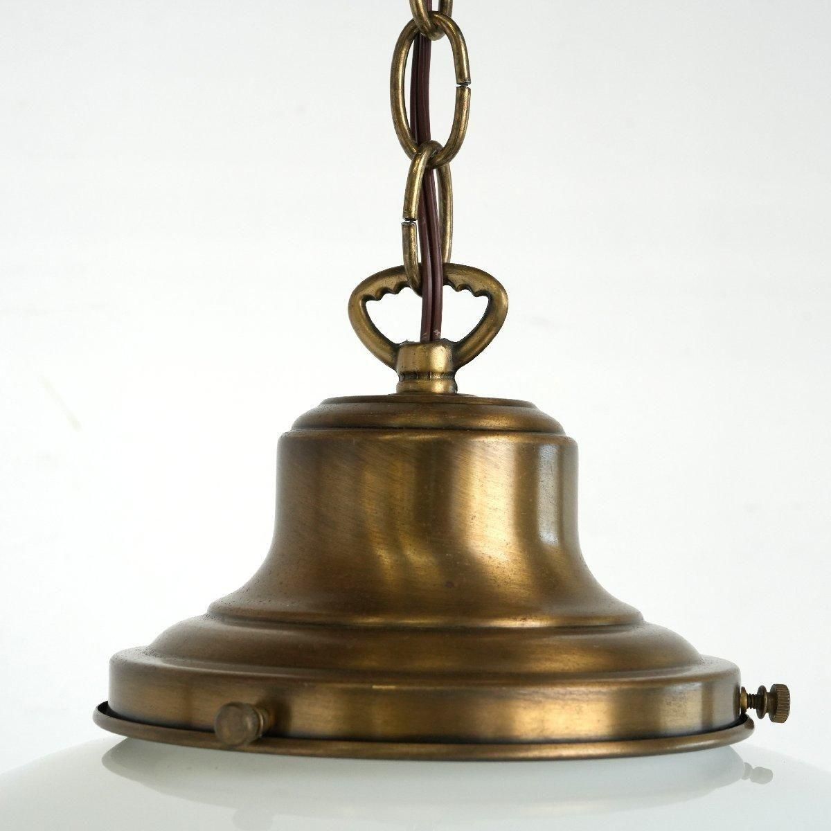 スクールハウスランプ ミルクガラス 吊り下げ -通販-ローズボール