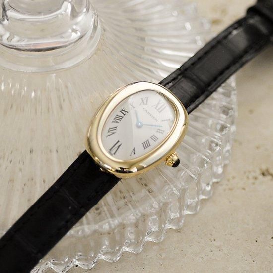 Cartier クォーツ時計 バーガンディ レザー ジェムラインジャパン