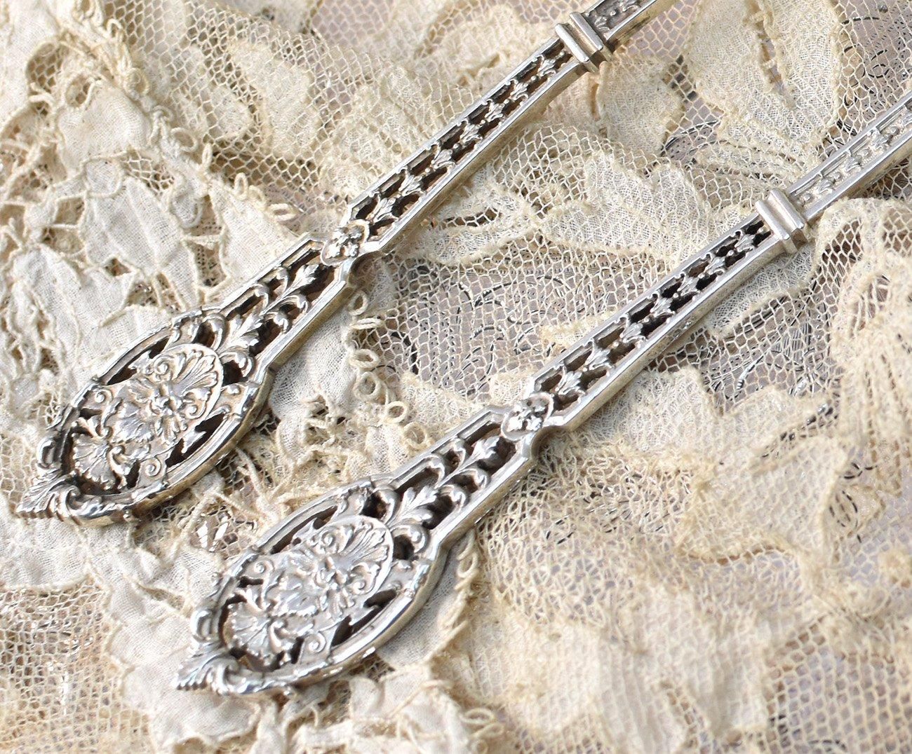 仏アンティーク銀器【銀950】ピュイフォルカ サービング - Edwardian