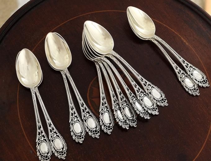 ドイツ シルバースプーン 5本セット アンティーク ドイツ シルバー