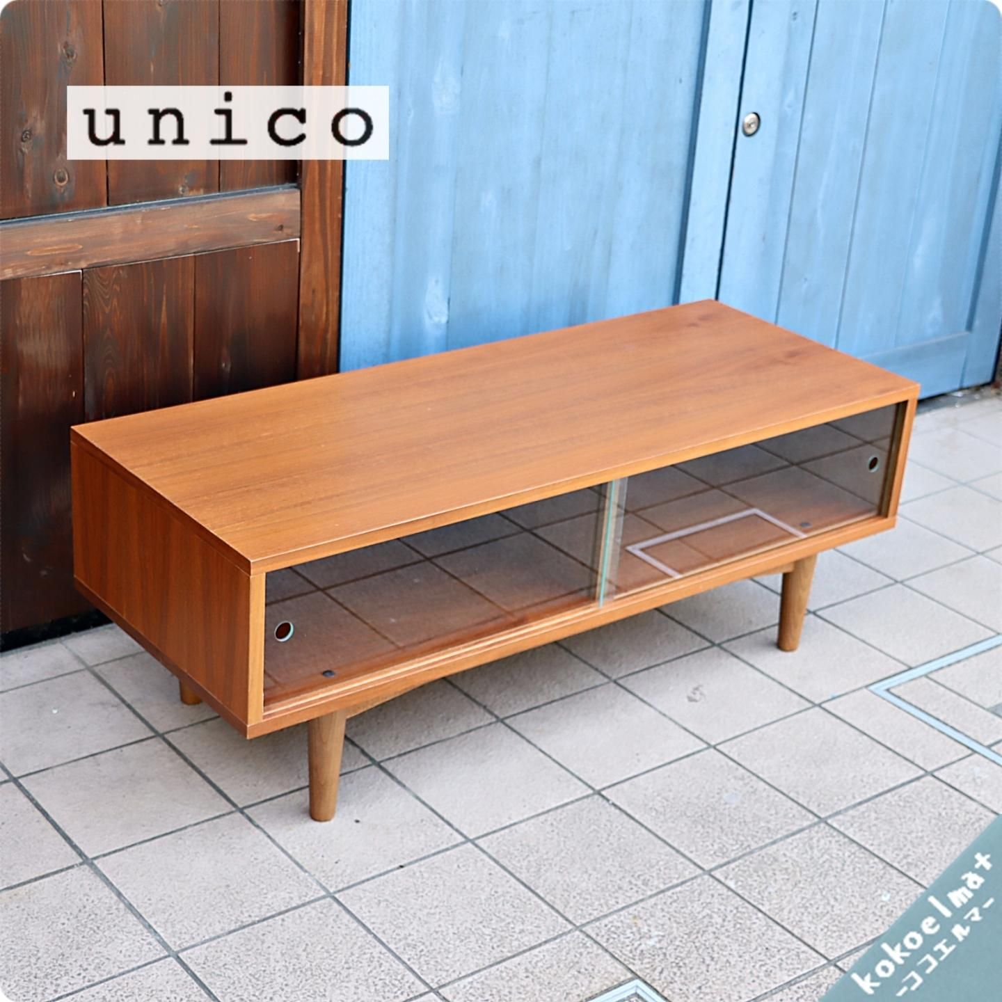 ぽんこ【unico】Lumber-mini TVボード W1000 unico】Lumber-mini TV