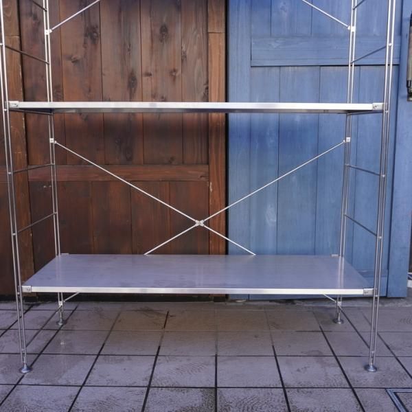 無印良品(MUJI)の人気の4段ステンレスユニットシェルフです。大型