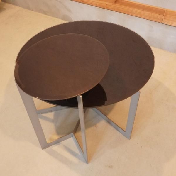 Pamouna パモウナ リビングテーブル TU サイドテーブル 鏡面仕上げ 円