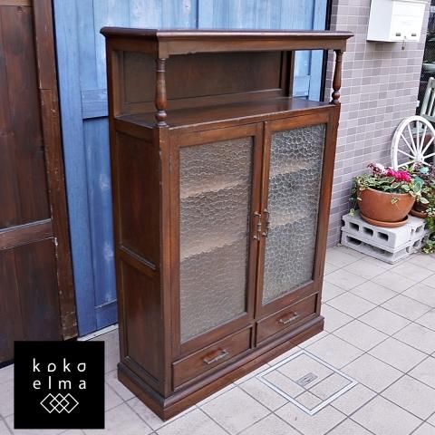 値下げ/昭和レトロな開き扉のすりガラスがどこかノスタルジックな