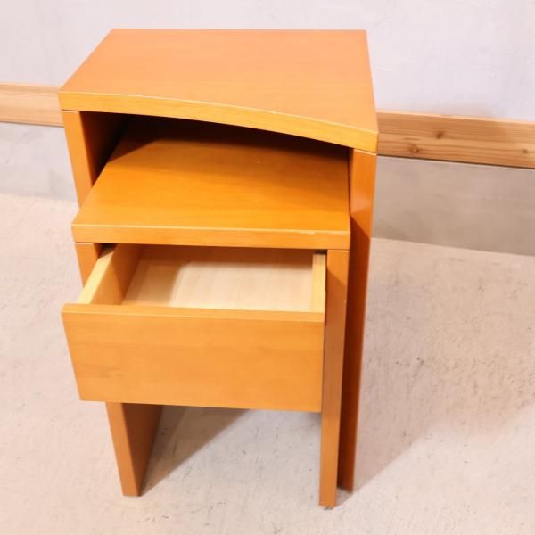 送料込み・良品】アルフレックス PORTOベッドサイドテーブル ダーク