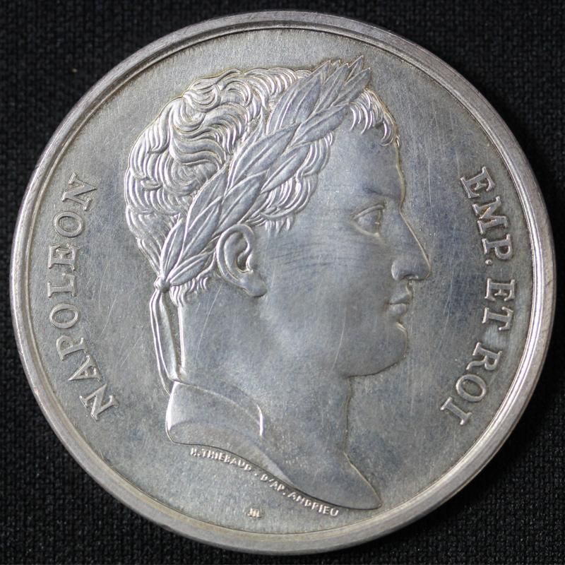 フランス France ナポレオン1世 ノートルダム大聖堂 戴冠式 銀メダル