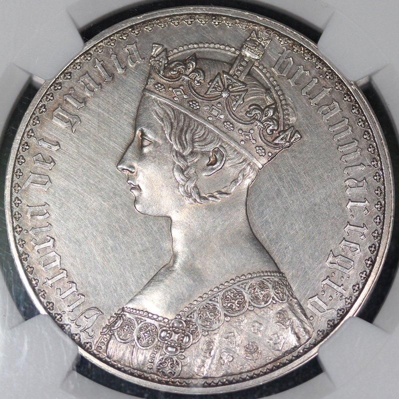 ヴィクトリア ゴチッククラウン 銀貨【銀貨保証】アンティーク