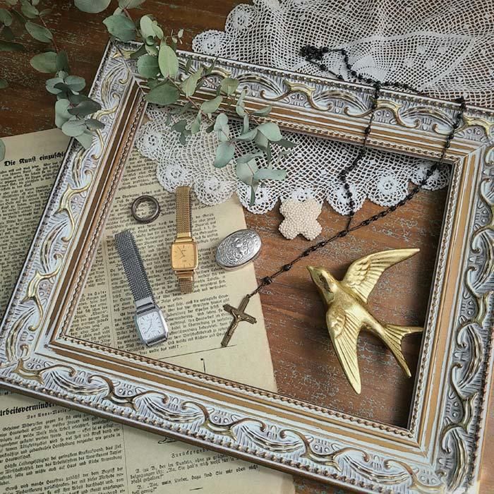 額縁ご確認ページ アンティークベージュと白樺風ビンテージホワイト