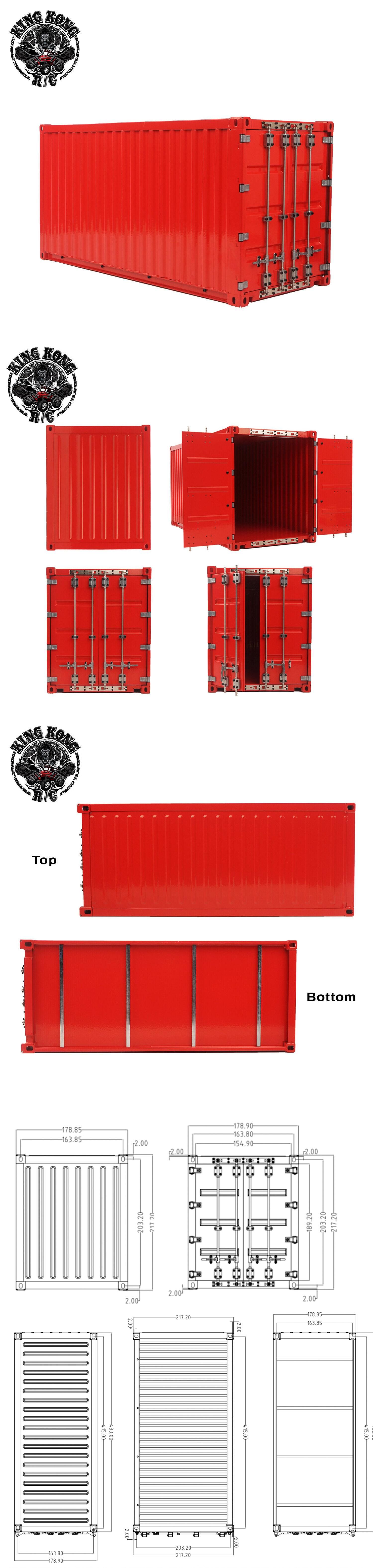 タミヤ1/14 フルメタル20ft 海上コンテナ 赤
